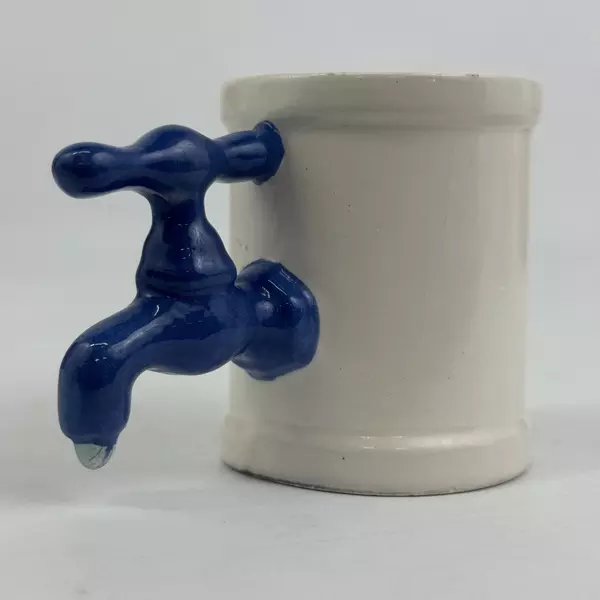 Domiguez Water Corporation Advertising Cup With Faucet Handle Don't Be a Drip