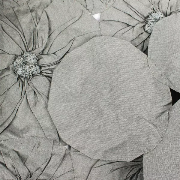 Medium Gray 3D Rosette Design Table Runner 120"