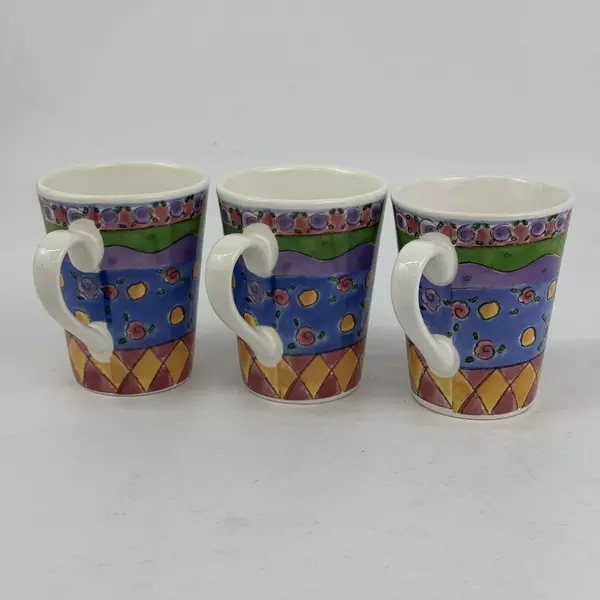 Lot of 3 Sango Sweet Shoppe Lemon Sherbet Mugs