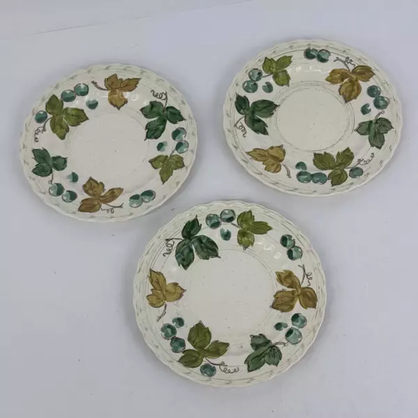 Set of 3 Vtg Metlox Poppytrail Vernon Ware Vineyard Salad Plates 7.5 Inch