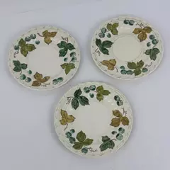 Set of 3 Vtg Metlox Poppytrail Vernon Ware Vineyard Salad Plates 7.5 Inch