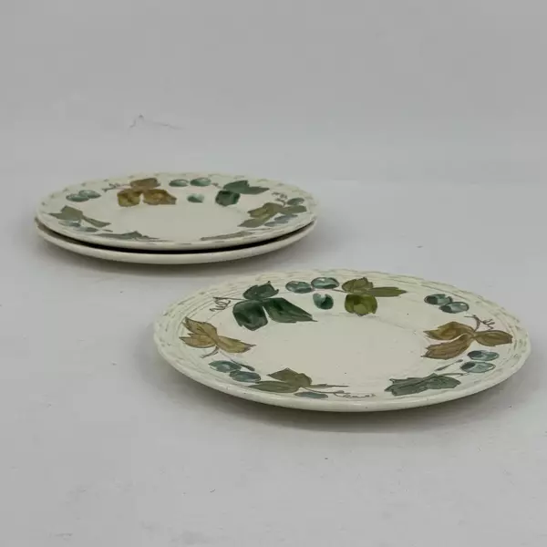 Set of 3 Vtg Metlox Poppytrail Vernon Ware Vineyard Salad Plates 7.5 Inch
