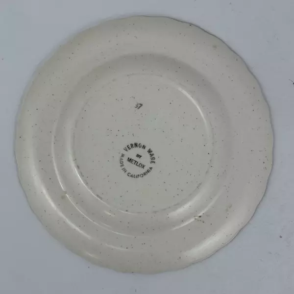 Set of 3 Vtg Metlox Poppytrail Vernon Ware Vineyard Salad Plates 7.5 Inch