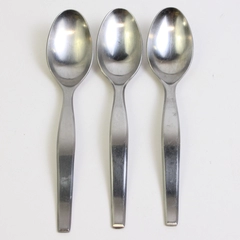 Lot Of 3 Gourmet Settings Lounge (Stainless) Flatware Oval Soup Spoons 8" Long