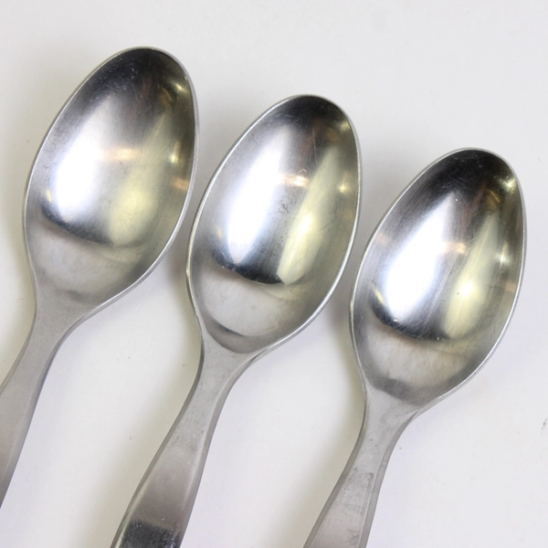 Lot Of 3 Gourmet Settings Lounge (Stainless) Flatware Oval Soup Spoons 8" Long