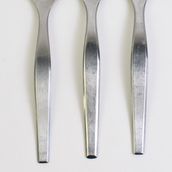 Lot Of 3 Gourmet Settings Lounge (Stainless) Flatware Oval Soup Spoons 8" Long