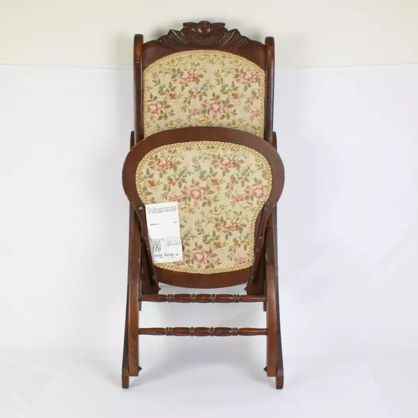 Antique Flexsteel Upholstered Fold-Out Instant Rocking Chair Flawed