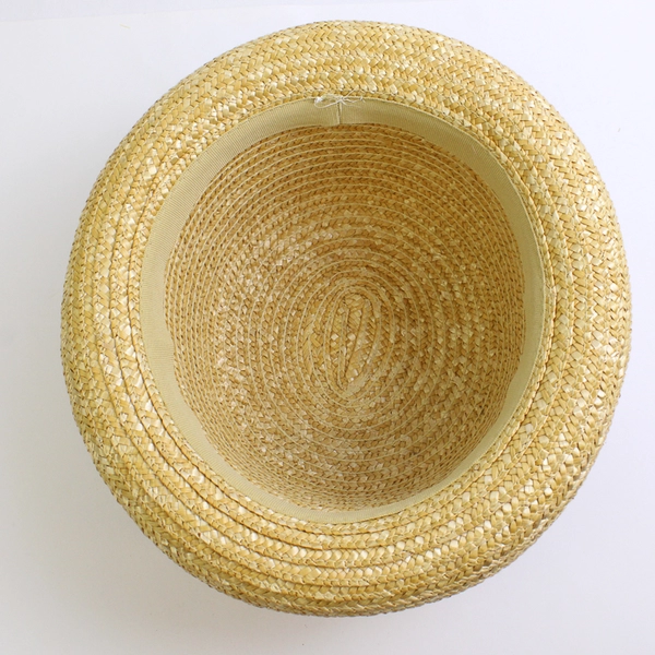 Women's Rolled Brim Straw Hat with Decorative Faux Flowers