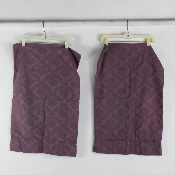 Lot Of 3 Purple Himatsingka America Flat Sheet 82"x95" & 2 Pillowcases 19"x28.5"