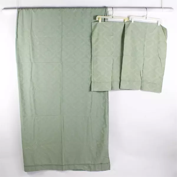 Lot Of 3 Green Himatsingka America Flat Sheet 82"x95" & 2 Pillowcases 19"x28.5"