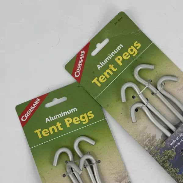Lot of 2 Packages of 4 Coghlan's 8046 Aluminum Tent Pegs 7"