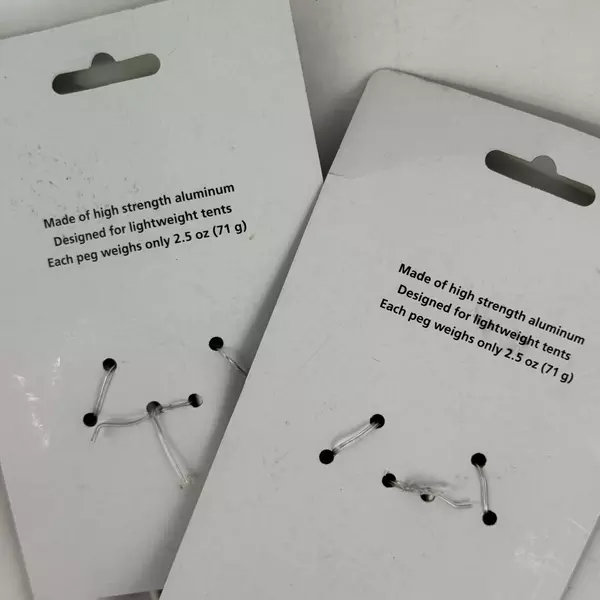 Lot of 2 Packages of 4 Coghlan's 8046 Aluminum Tent Pegs 7"