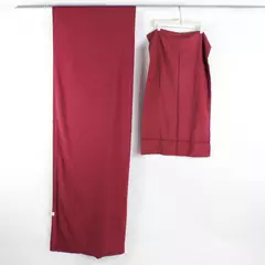 Lot Of 2 Matching JC Penney Queen Flat Sheet & Pillow Case Solid Purple Color