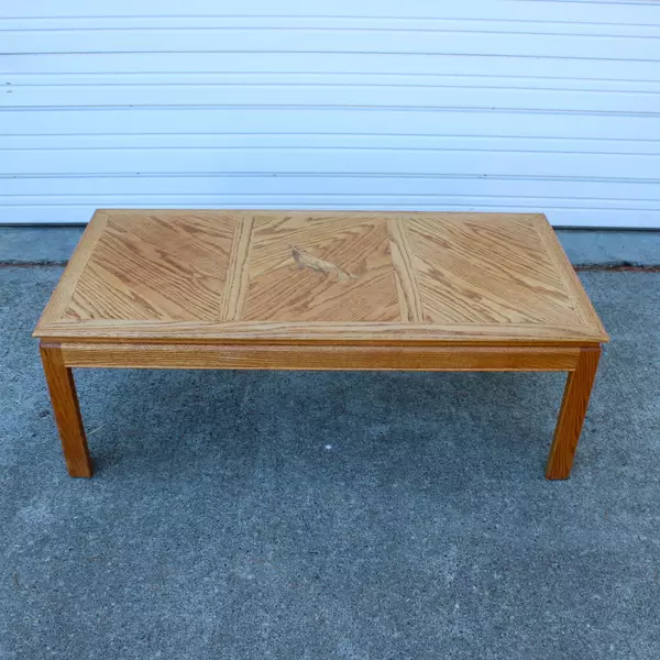 Handmade Whale Inlay Wood Crafted Coffee Table Unique Artisan Design