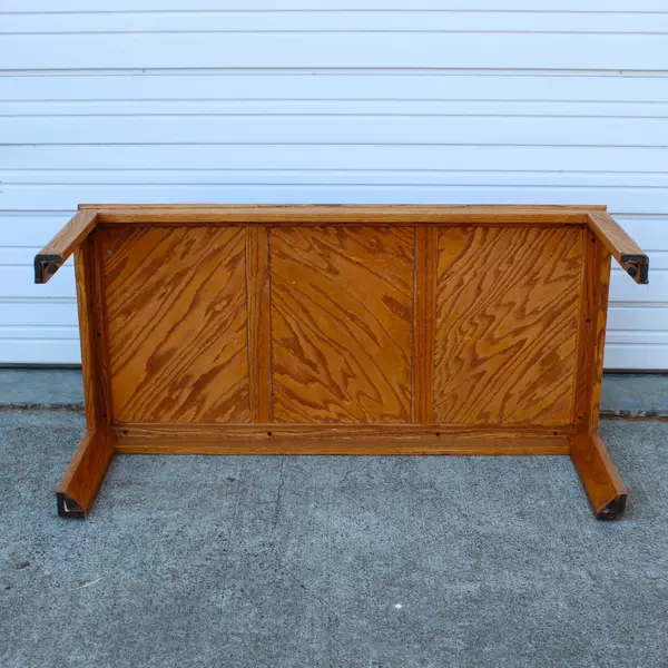 Handmade Whale Inlay Wood Crafted Coffee Table Unique Artisan Design
