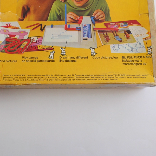 Vintage 1970 Mattel Linewinder Fun Finder Drawing Game