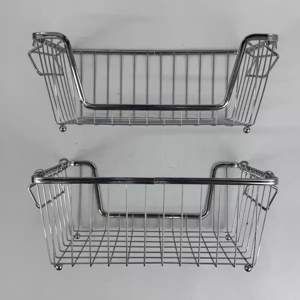 Lot of 2 Wire Under Cabinet Kitchen Storage Organizer Baskets