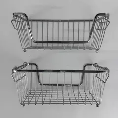 Lot of 2 Wire Under Cabinet Kitchen Storage Organizer Baskets