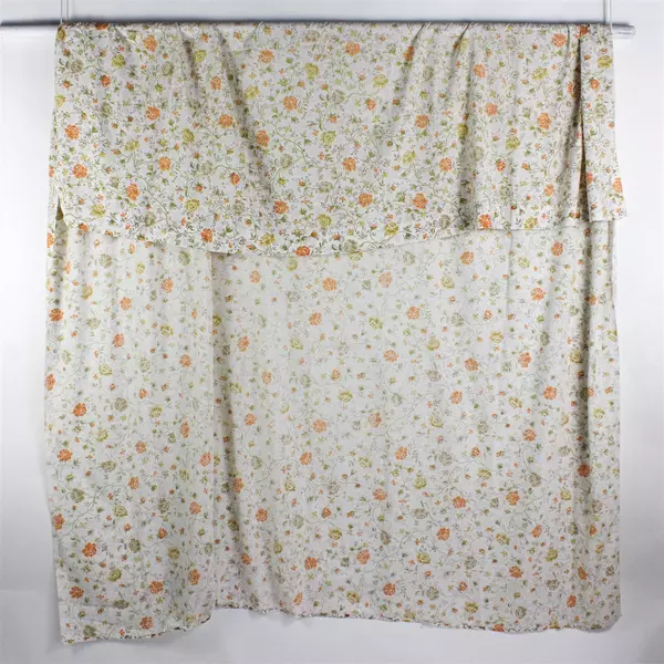 Unbranded Orange/Yellow Floral On White Fitted Sheets For King Bed 88" x 95"