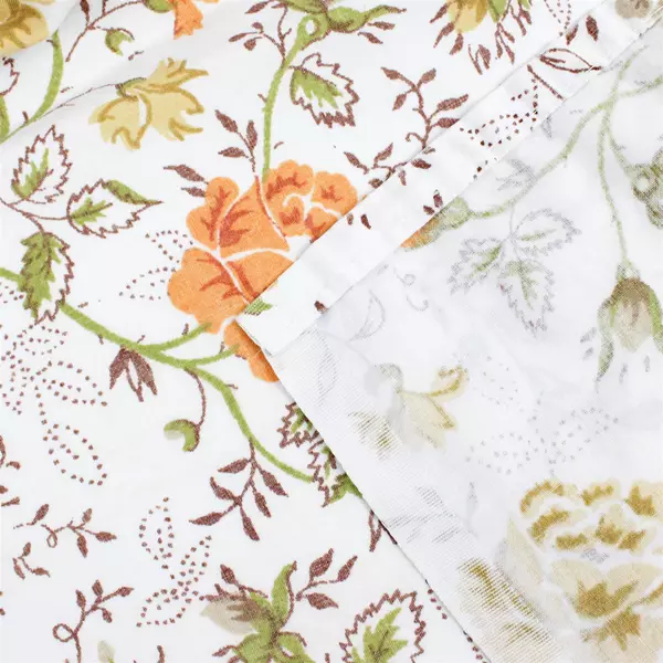 Unbranded Orange/Yellow Floral On White Fitted Sheets For King Bed 88" x 95"