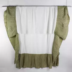 Dan River Green Bed Skirt 15.5" Long 100% Polyester For Beds 60" x 80"