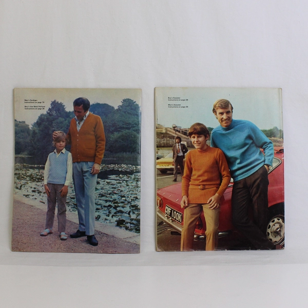 Lot of 2 VTG Modern Knitting Magazine Machine Knitting Oct & Nov 1971 New Size