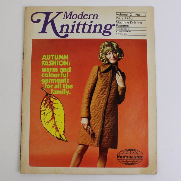 Lot of 2 VTG Modern Knitting Magazine Machine Knitting Oct & Nov 1971 New Size