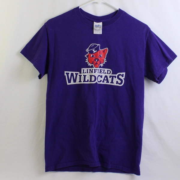 2 Pc Lot Linfield College Swag Adult Small T-Shirt and Drawstring Bag