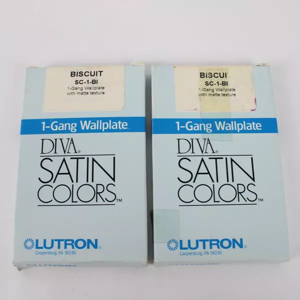 Lutron Diva "Satin Colors" Single Gang Wall Plate SC-1-BI |-LOT OF 2 -Sealed New