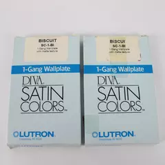 Lutron Diva "Satin Colors" Single Gang Wall Plate SC-1-BI |-LOT OF 2 -Sealed New