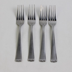 Lot of 4 Hampton Silversmiths HSV141 Stainless Steel Salad Forks