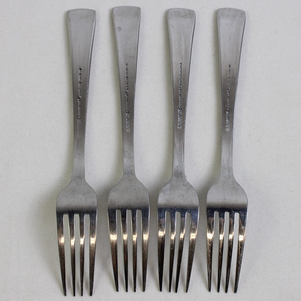 Lot of 4 Hampton Silversmiths HSV141 Stainless Steel Salad Forks