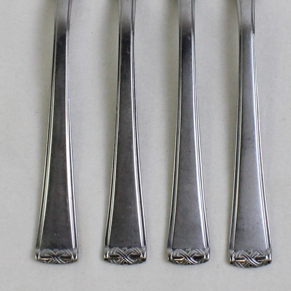 Lot of 4 Hampton Silversmiths HSV141 Stainless Steel Salad Forks