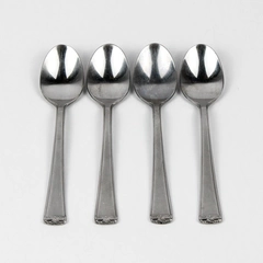 Lot of 4 Hampton Silversmiths HSV141 Stainless Steel Teaspoons