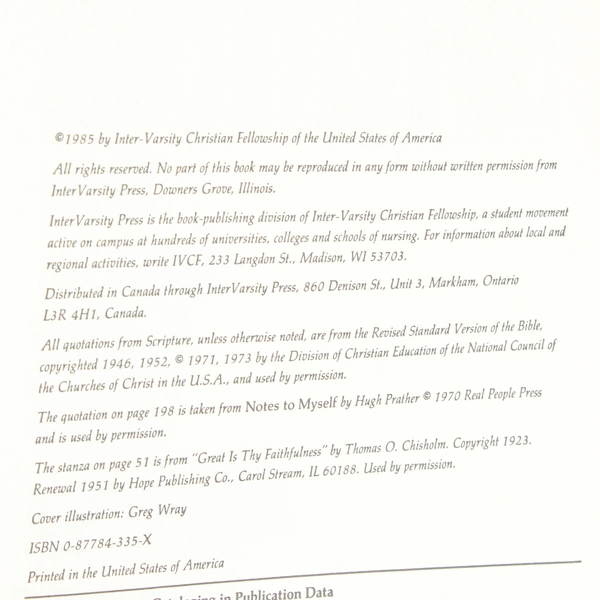 The Adventure Putting Energy into Your Walk with God Jerry Sittser 1985 PB