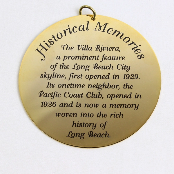 1997 Ornament Pacific Coast Riveria Long Beach CA Enamel Season's Greetings