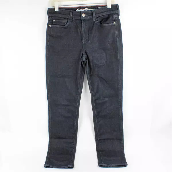 Eddie Bauer Dark Wash Slightly Curvy Slim Straight Jeggings Women's Size 8