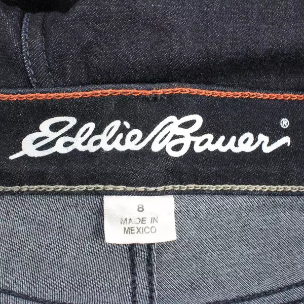 Eddie Bauer Dark Wash Slightly Curvy Slim Straight Jeggings Women's Size 8