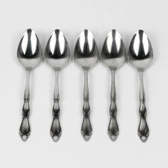 Lot Of 5 International Silver Anniversary (Stainless) Flatware Teapoons