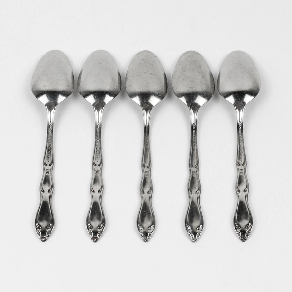 Lot Of 5 International Silver Anniversary (Stainless) Flatware Teapoons