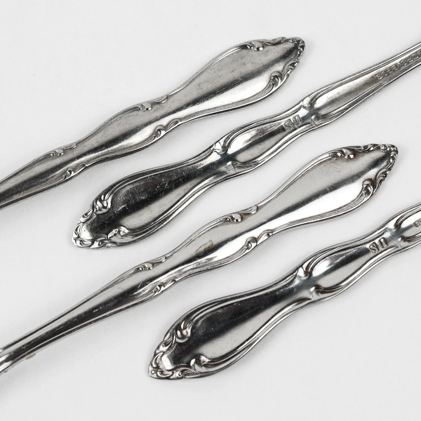 Lot Of 5 International Silver Anniversary (Stainless) Flatware Teapoons