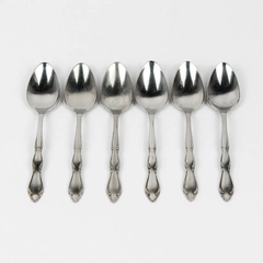 Lot Of 6 International Silver Anniversary (Stainless) Flatware Teapoons
