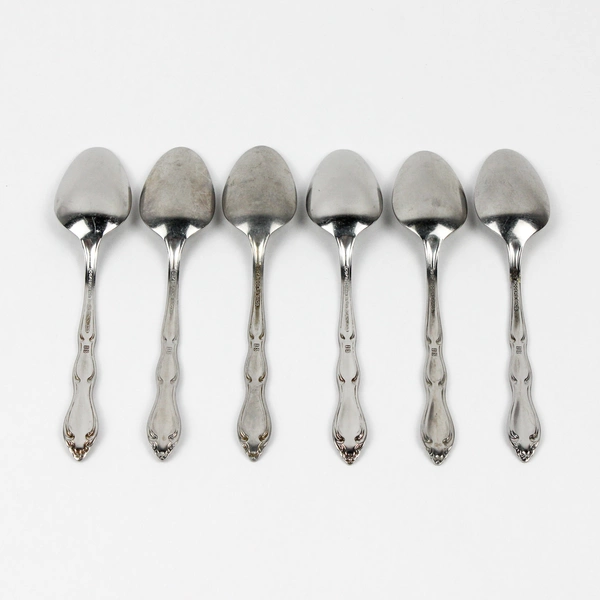 Lot Of 6 International Silver Anniversary (Stainless) Flatware Teapoons