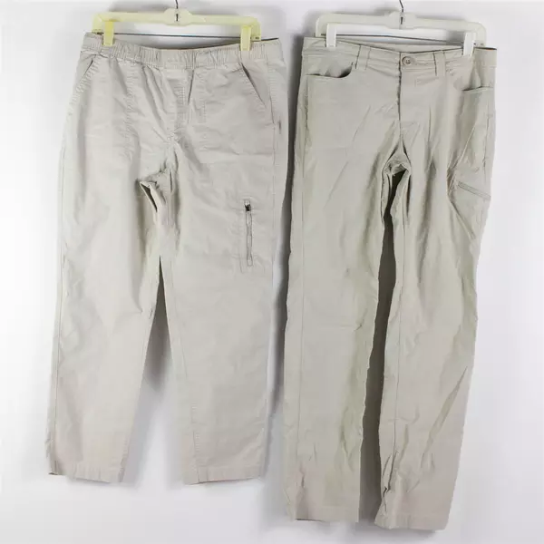 Lot of 2 Eddie Bauer Beige Pants Women's Size 8 FLAWED