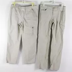 Lot of 2 Eddie Bauer Beige Pants Women's Size 8 FLAWED