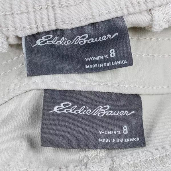 Lot of 2 Eddie Bauer Beige Pants Women's Size 8 FLAWED