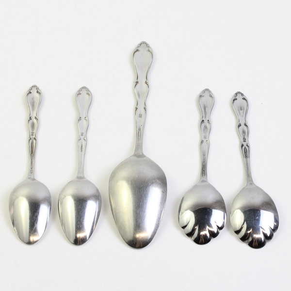 Lot Of 5 International Silver Anniversary (Stainless) Flatware Assorted Spoons