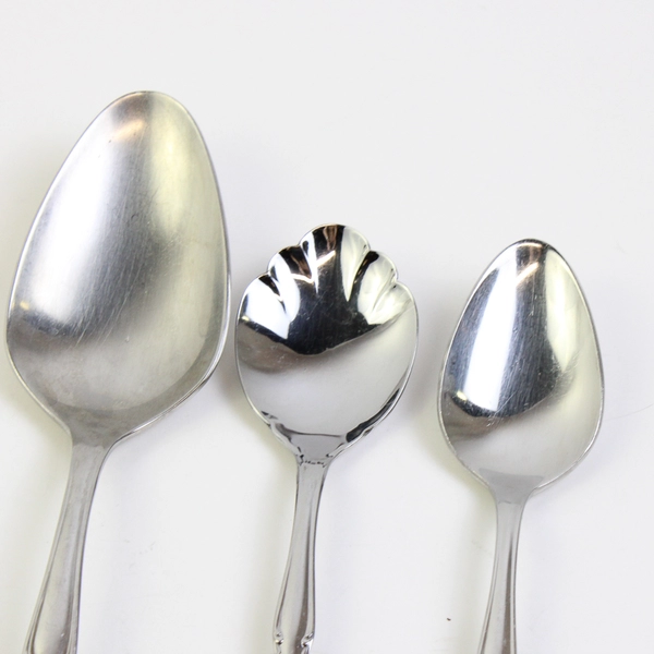 Lot Of 5 International Silver Anniversary (Stainless) Flatware Assorted Spoons