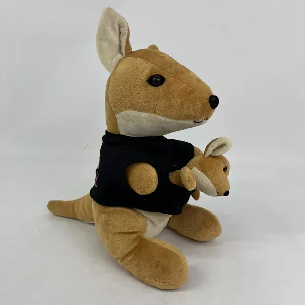 The Hopper Dish Network Promo 13" Kangaroo & Baby Joey Plush Toy