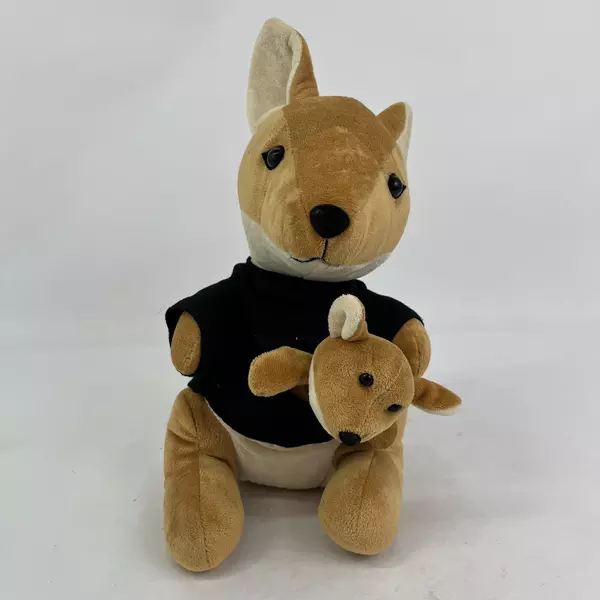 The Hopper Dish Network Promo 13" Kangaroo & Baby Joey Plush Toy